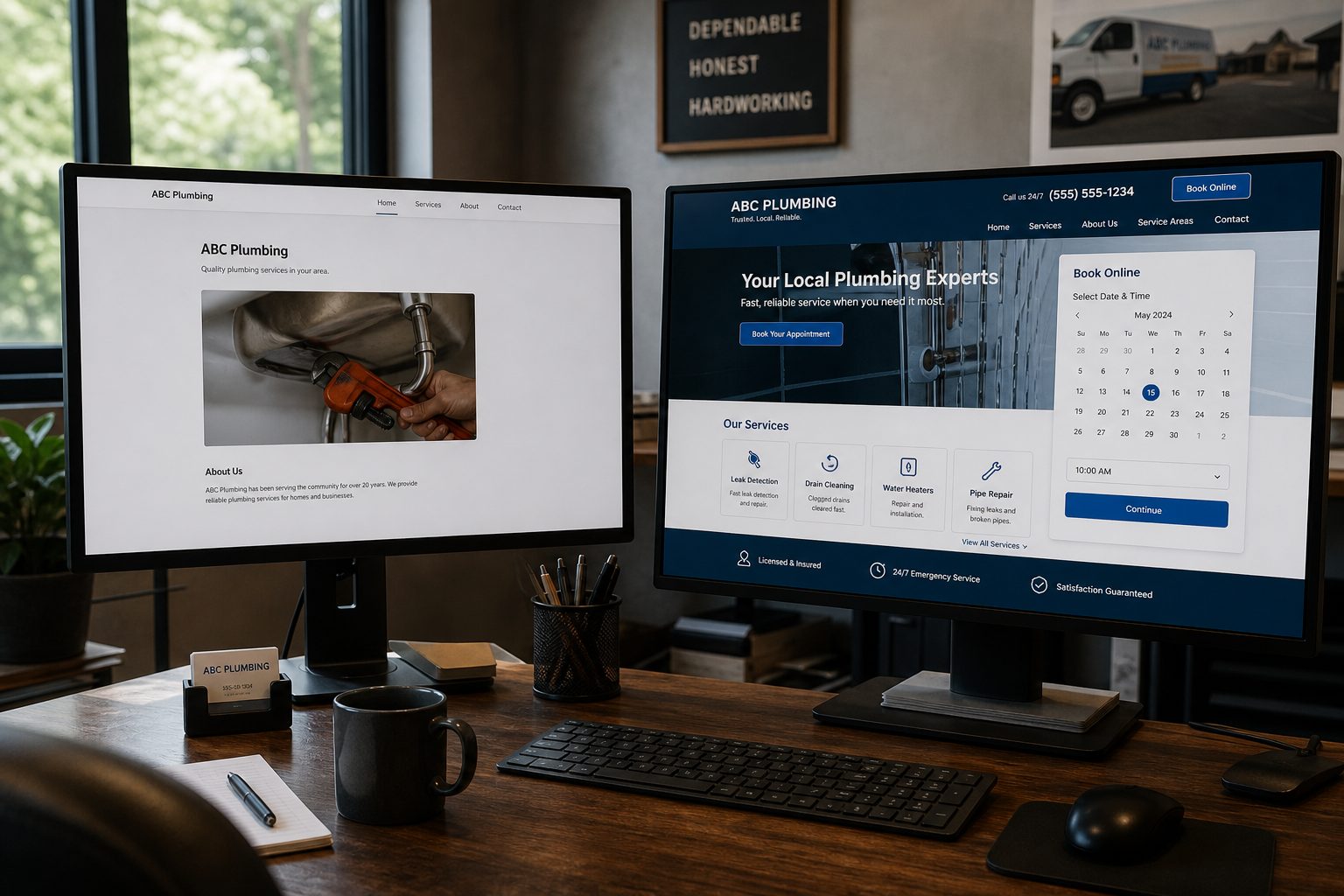 Google Sites vs a Real Website for Plumbers, Landscapers, and Cleaners