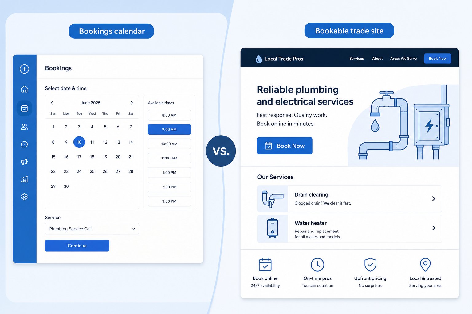 Wix Bookings vs a Booking-First Site for Trades