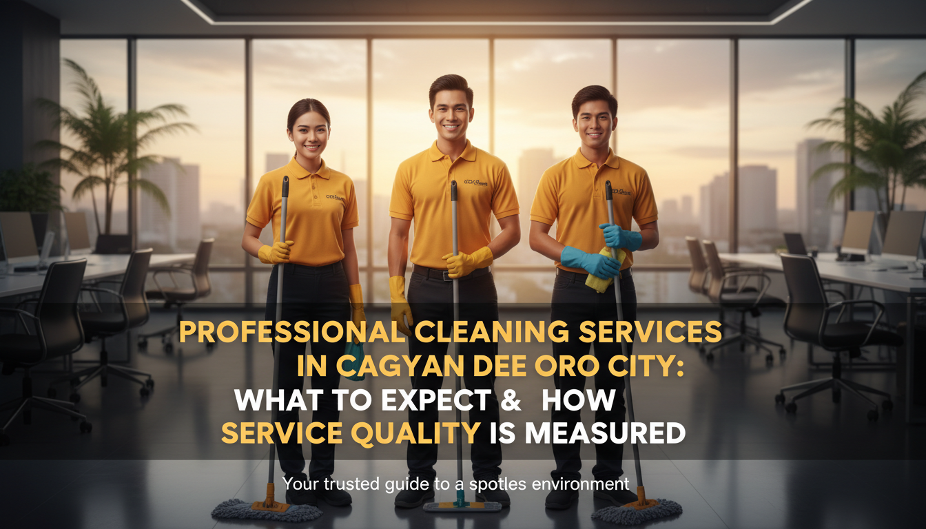 Professional Cleaning Services in Cagayan de Oro City: What to Expect and How Service Quality Is Measured