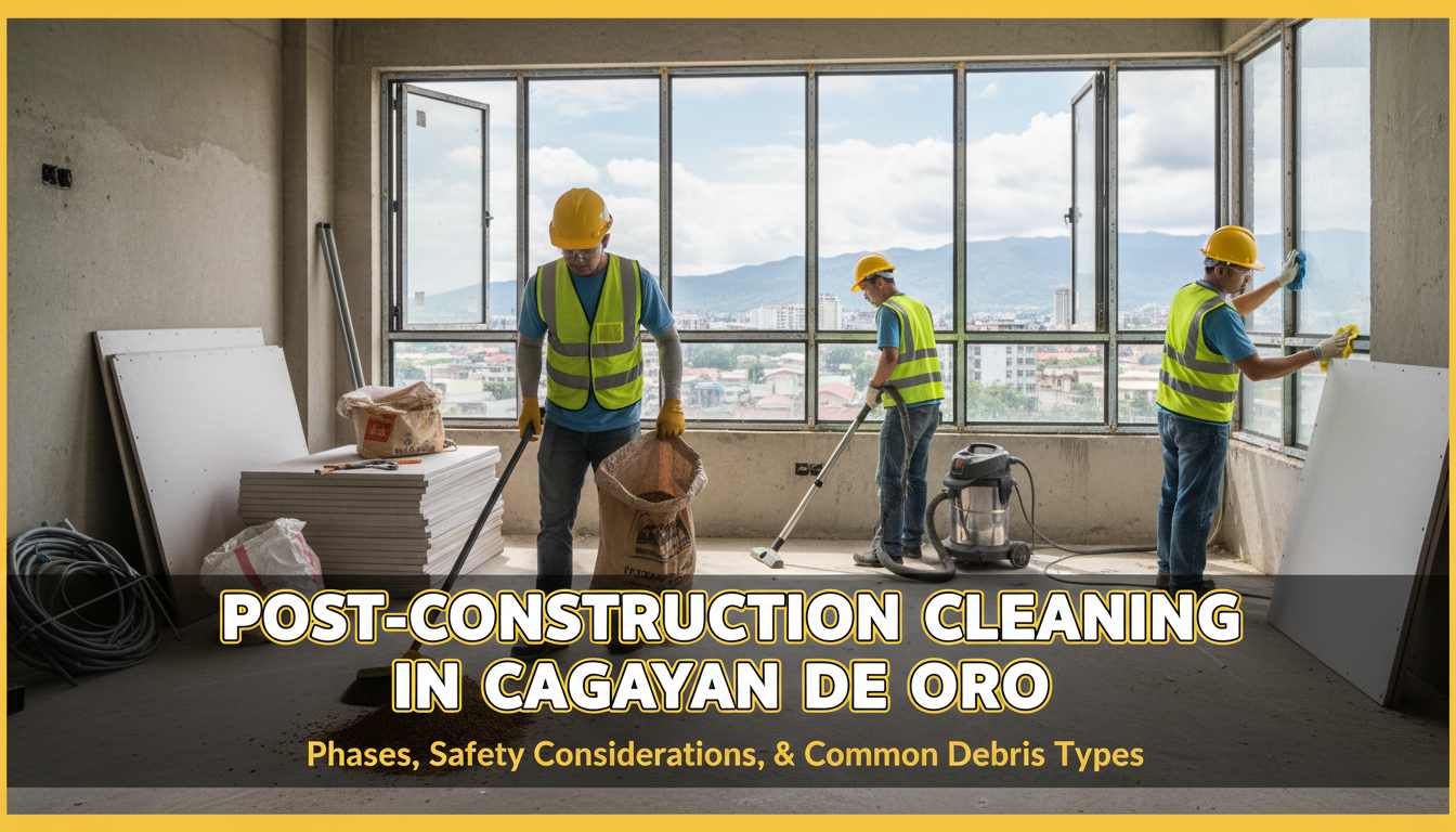 Post-Construction Cleaning in Cagayan de Oro: Phases, Safety Considerations, and Common Debris Types