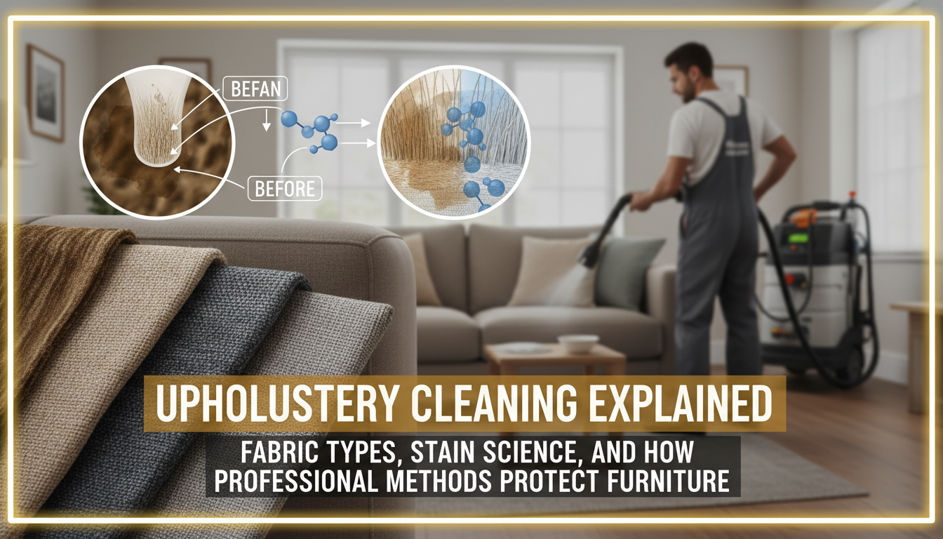 Upholstery Cleaning Explained: Fabric Types, Stain Science, And How Professional Methods Protect Furniture