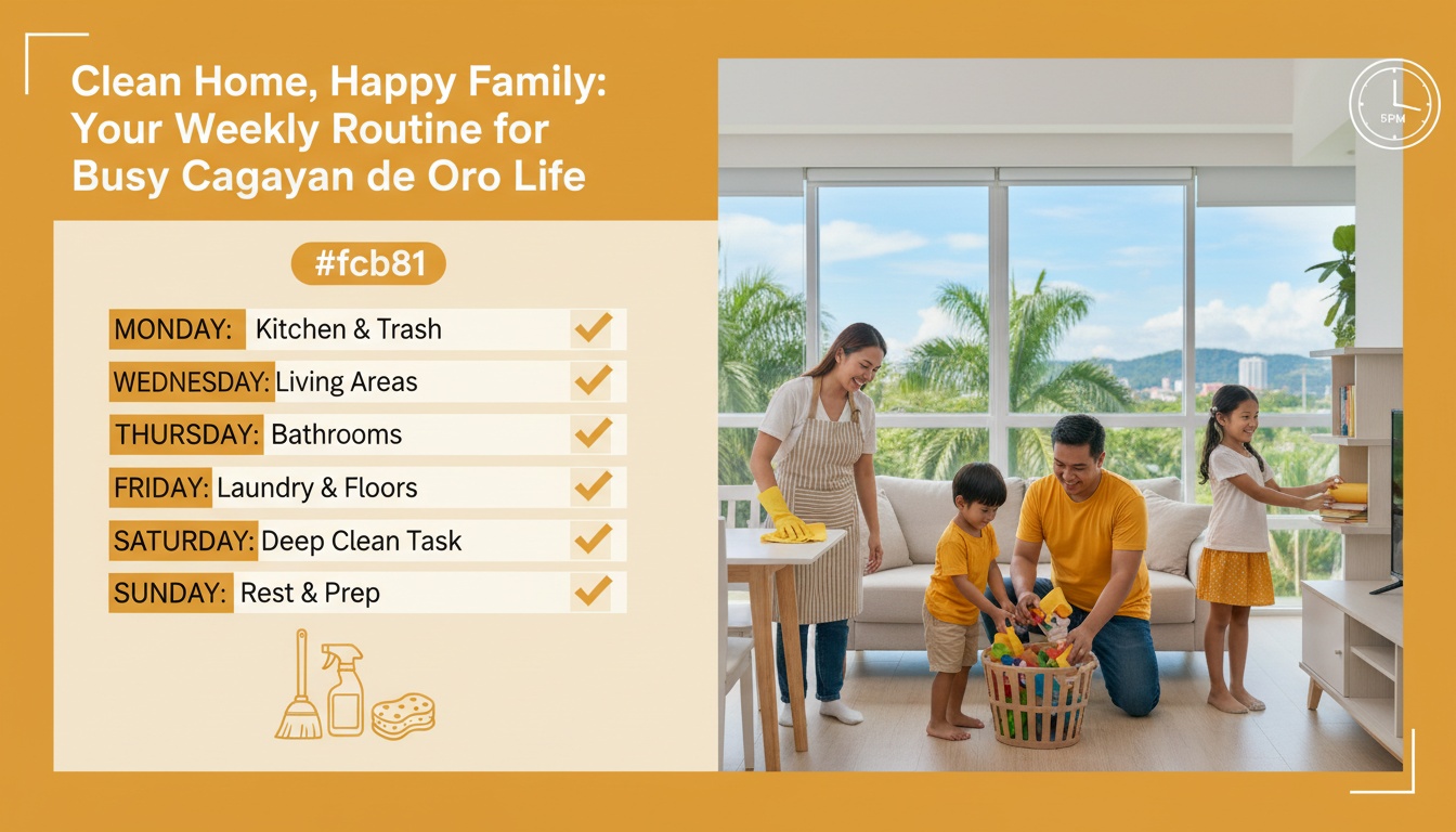 How To Create A Weekly Cleaning Routine For Busy Families In Cagayan De Oro City