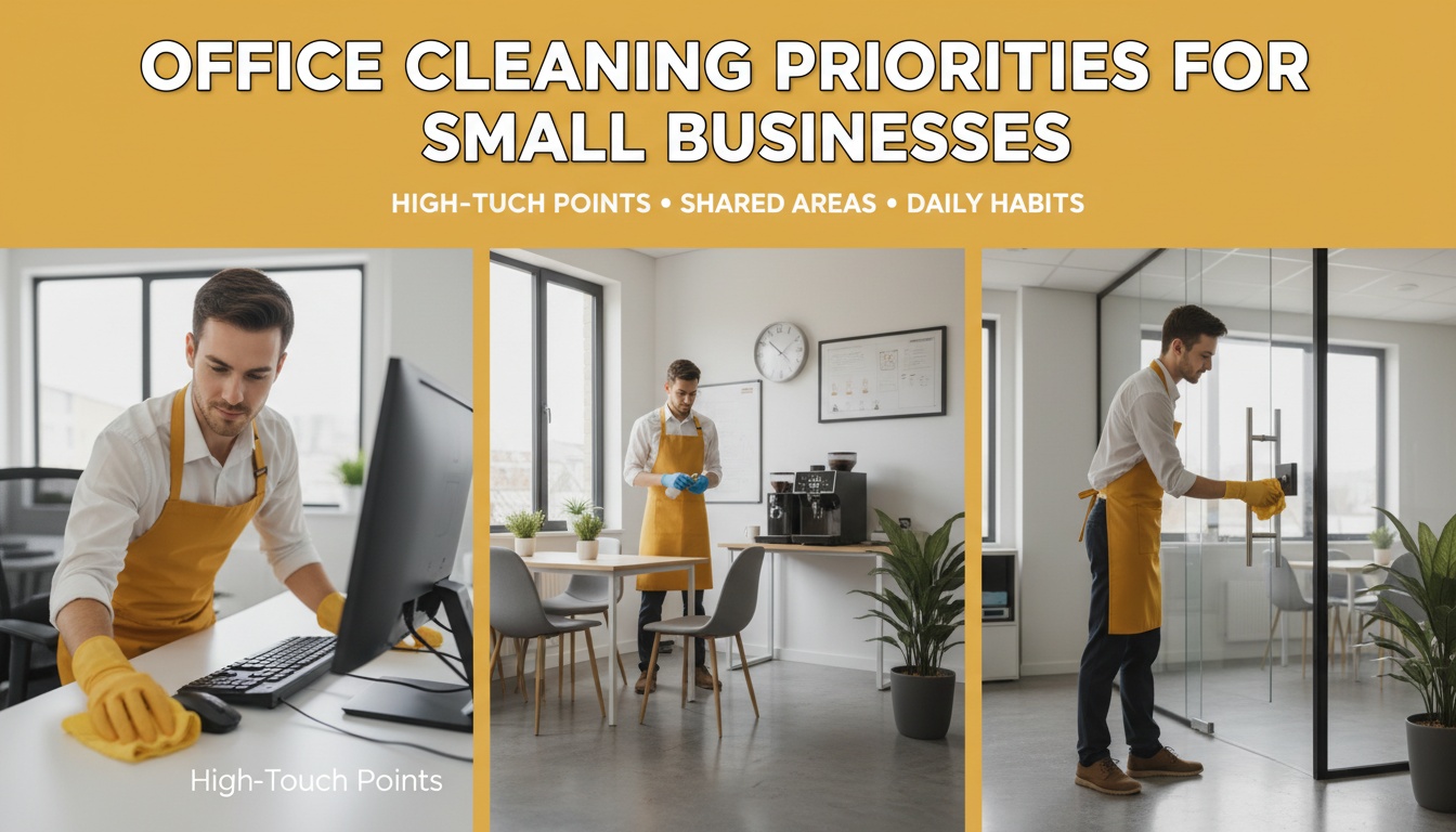 Office Cleaning Priorities For Small Businesses: High-Touch Points, Shared Areas, And Daily Habits