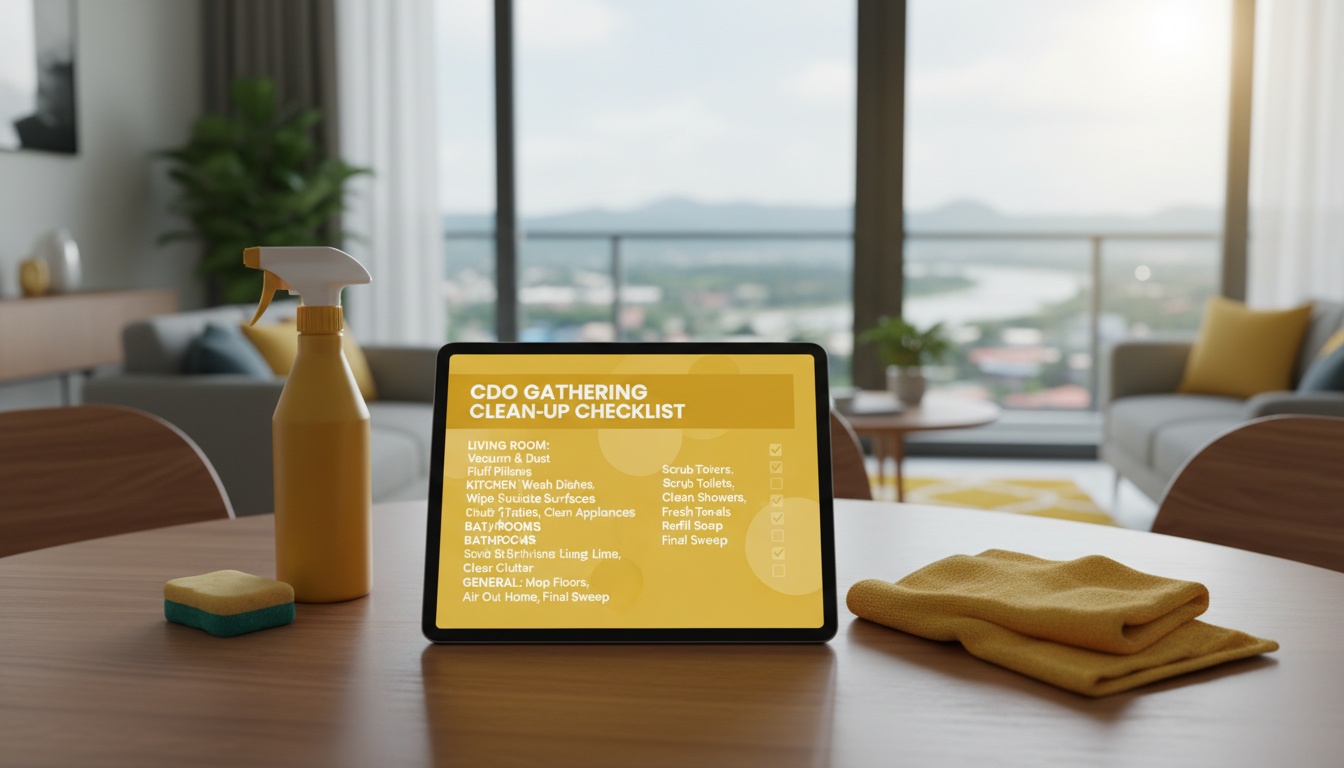 Cleaning Checklist For Preparing A Home For Guests Or Family Gatherings In CDO