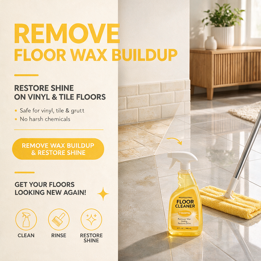 How to Remove Floor Wax Buildup and Restore Shine on Vinyl and Tile Floors