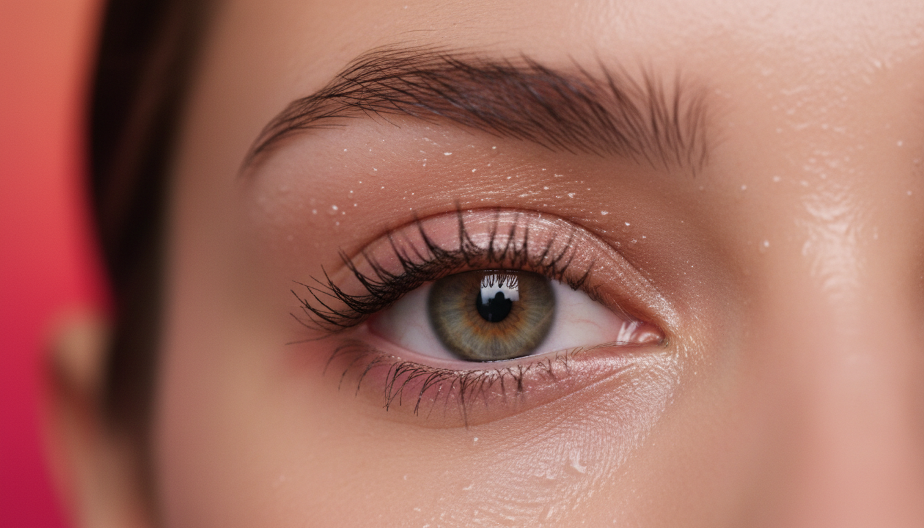 Ảnh cận mắt với Wet Look nhẹ (natural wet) để chứng minh vẫn có thể tinh tế, không bị “dữ”